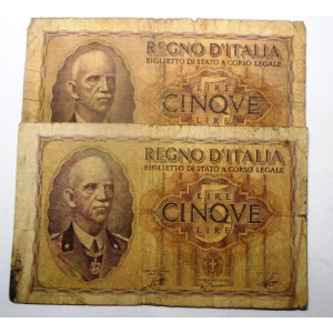 5 Lire 1940 Dittatura Fascista