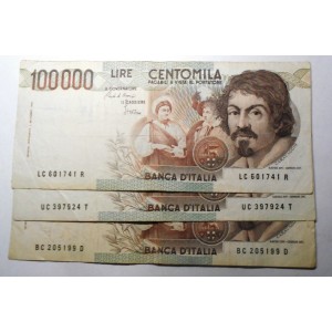 100.000 Lire Caravaggio 1...