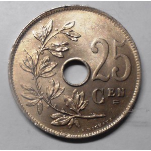 BELGIUM 25 Centimes 1921...