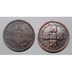 PORTUGAL 10 Centavos 1964