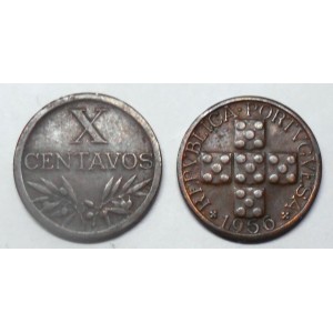 PORTUGAL 10 Centavos 1956