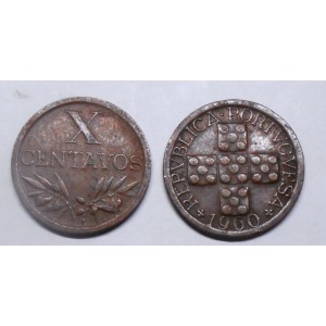 PORTUGAL 10 Centavos 1960