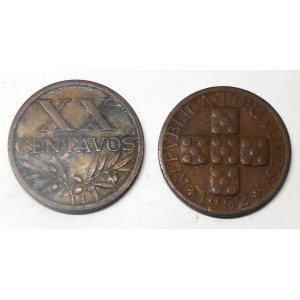 PORTUGAL 20 Centavos 1952