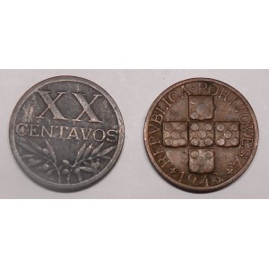 PORTUGAL 20 Centavos 1943