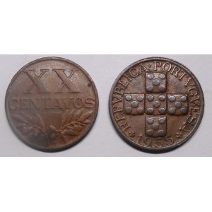 PORTUGAL 20 Centavos 1955