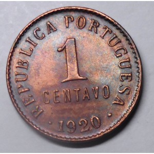 PORTUGAL 1 Centavo 1920