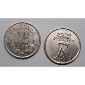 DENMARK 25 Ore 1966 KM 850