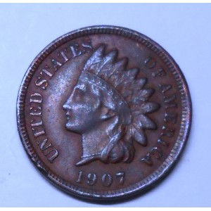 USA 1 Cent 1907 Indian Head