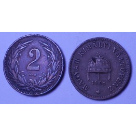 HUNGARY 2 Filler 1908
