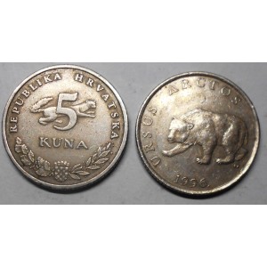 CROATIA 5 Kuna 1996