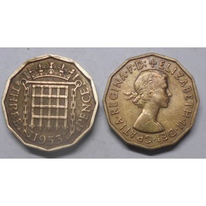 GREAT BRITAIN 3 Pence 1953