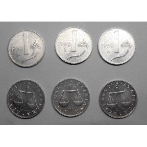 1 Lira 1959 Lotto n.3 pz. FDC
