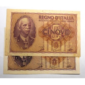 5 Lire 1940 Dittatura Fascista