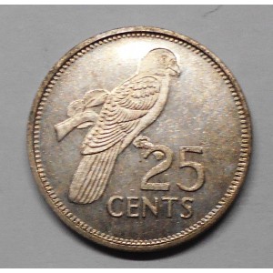 SEYCHELLES 25 Cents 1989