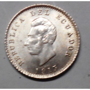 ECUADOR 1/2 Decimo 1915 AG