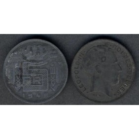 BELGIUM 5 Francs 1945 Des...