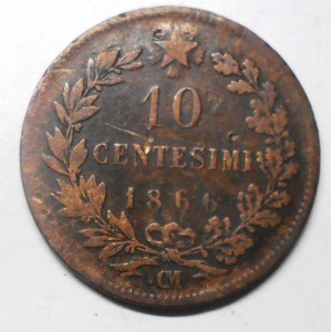 10 Centesimi 1866.OM