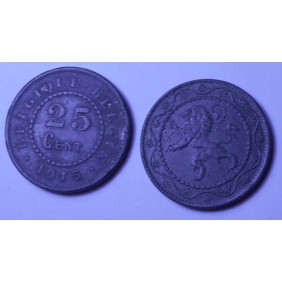 BELGIUM 25 Centimes 1915