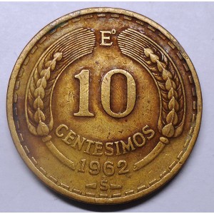 CHILE 10 Centesimos 1962