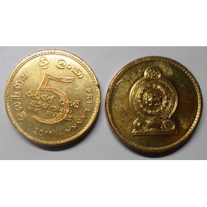 SRI LANKA 5 Rupees 2011