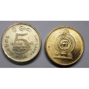 SRI LANKA 5 Rupees 1994