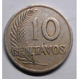 PERU 10 Centavos 1918