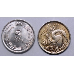 SINGAPORE 5 Cents 1974