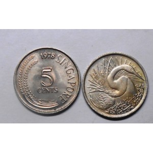 SINGAPORE 5 Cents 1978
