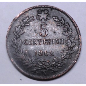 5 Centesimi 1862 N