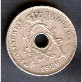 BELGIUM 10 Centimes 1929...