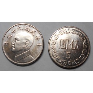TAIWAN 5 Yuan 2010