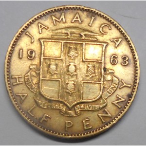 JAMAICA 1/2 Penny 1963