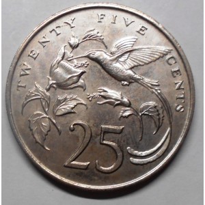 JAMAICA 25 Cents 1987