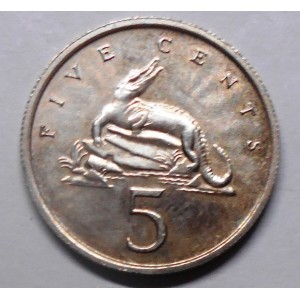 JAMAICA 5 Cents 1988