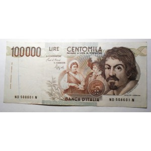 100.000 Lire Caravaggio 1...