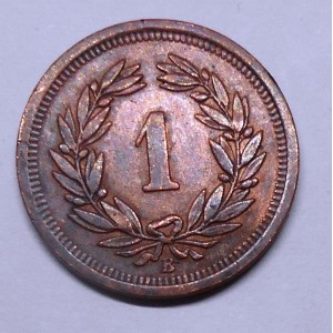 SWITZERLAND 1 Rappen 1894
