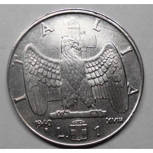 1 Lira 1940 M. Doppio Bordo...