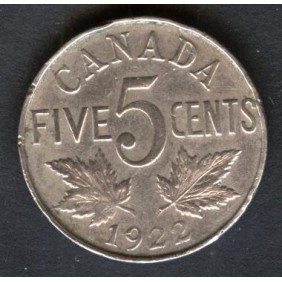 CANADA 5 Cents 1922