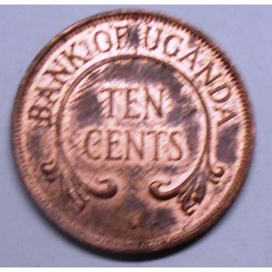 UGANDA 10 Cents 1966