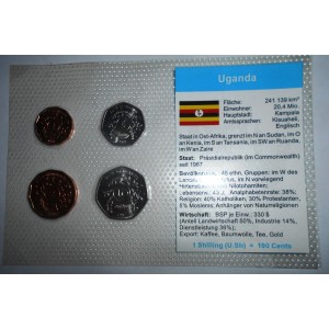 UGANDA Set coins 1987