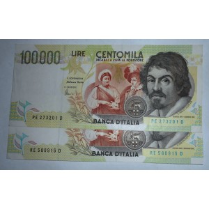 100.000 Lire Caravaggio 2°...