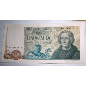 5000 LIRE 1971 COLOMBO 3...