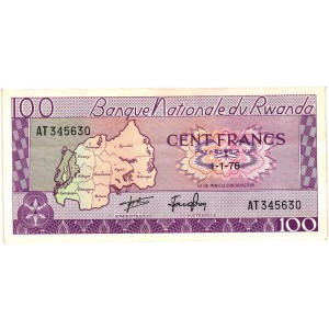 RWANDA 100 Francs 1976