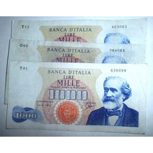 1000 Lire VERDI 1962 Lotto...