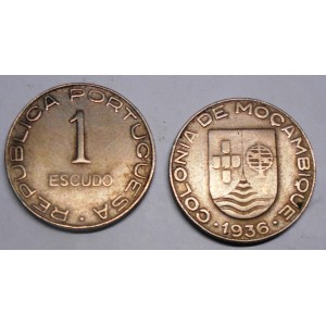 MOZAMBIQUE 1 Escudo 1936