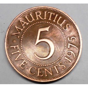 MAURITIUS 5 Cents 1975