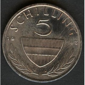 AUSTRIA 5 Schilling 1983 Proof