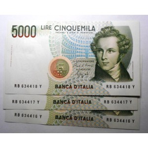 5000 Lire Bellini Lettera B...