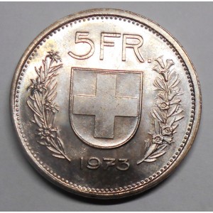 SWITZERLAND 5 Francs 1973