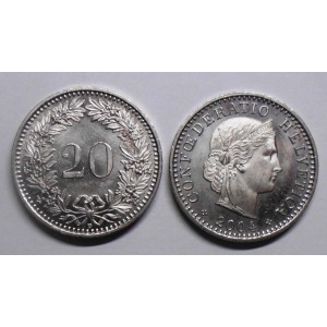 SWITZERLAND 20 Rappen 2004